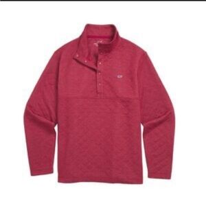 Vineyard Vines Men's Quilted Burgundy Pullover